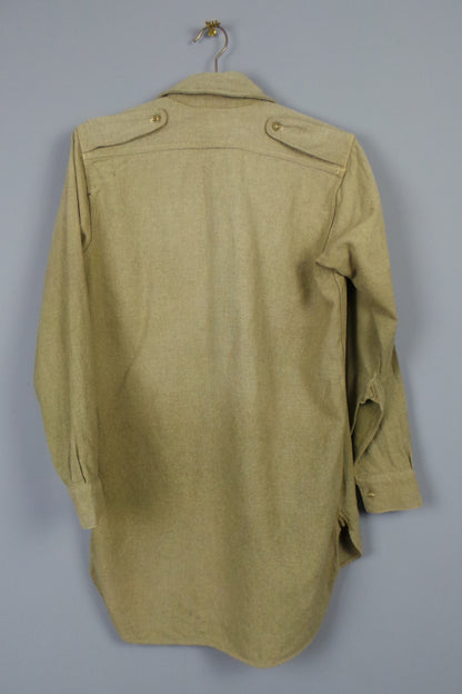 1950s Wool Vintage Army Shirt with Government Arrow