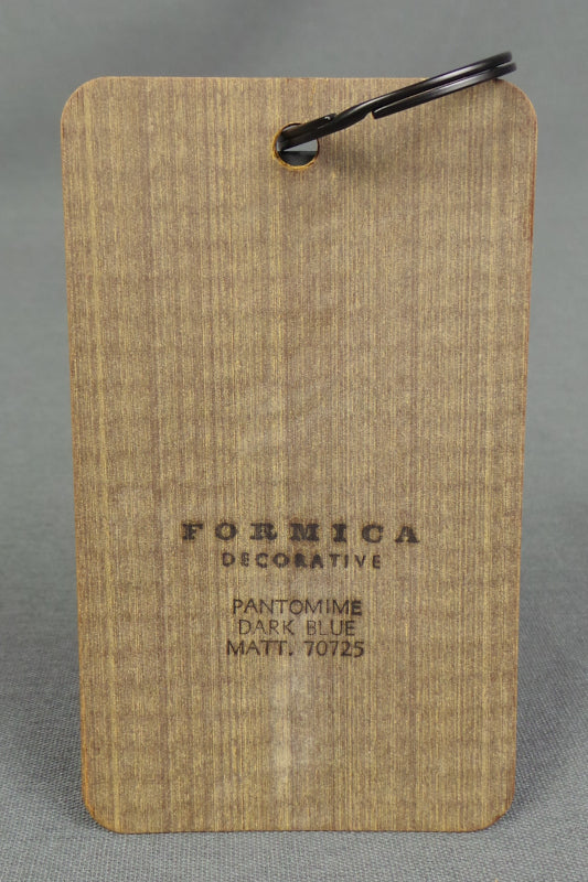 1950s Formica Slice Wooden Large Keyrings, Pantomime Design