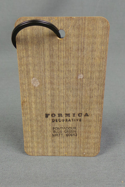 1950s Formica Slice Wooden Large Keyrings, Pompadour Design