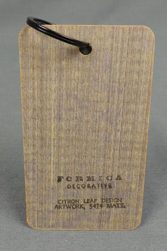 1950s Formica Slice Wooden Large Keyrings, Leaf Design