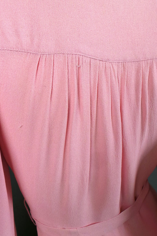 1970s Ossie Clark Pink Moss Crepe Dress | Radley | S