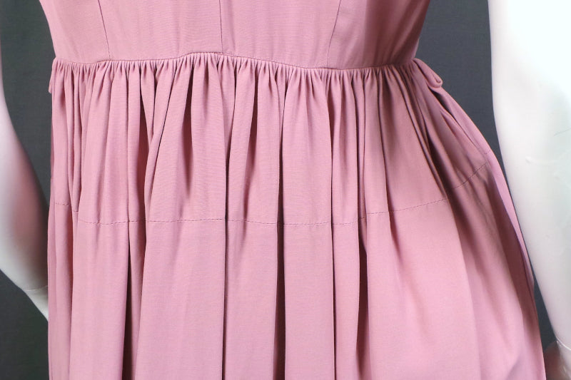 1950s Almond Pink Collared Dress | Jobi | S