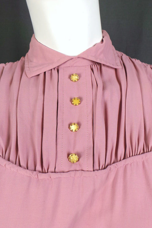 1950s Almond Pink Collared Dress | Jobi | S