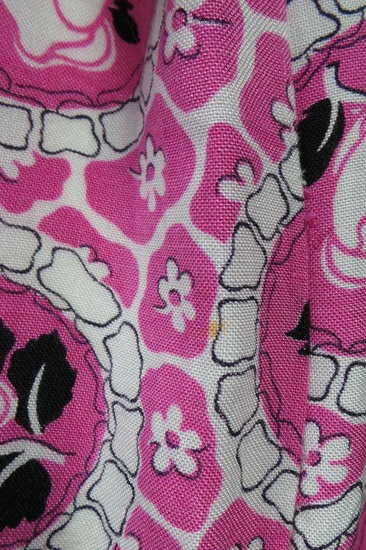 1950s Bubblegum Pink Rose Print Robe | St Michael | 2XL