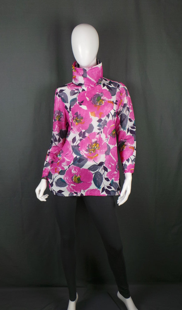 1970s Large Pink Peony Top | M