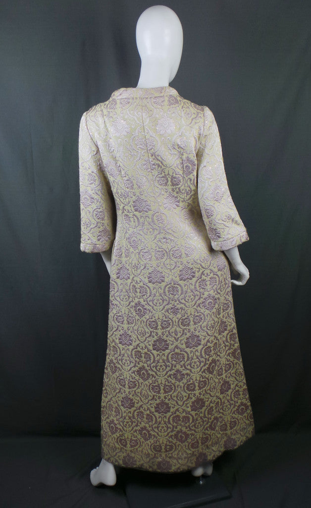 1960s Lime Lurex Baroque Housecoat | Dynasty | M