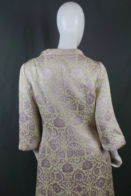 1960s Lime Lurex Baroque Housecoat | Dynasty | M