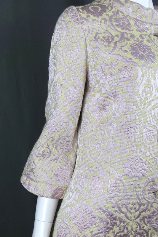 1960s Lime Lurex Baroque Housecoat | Dynasty | M