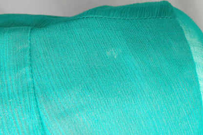 1970s Green Silk Chiffon Angel Sleeve Dress | Marshall & Snelgrove | L