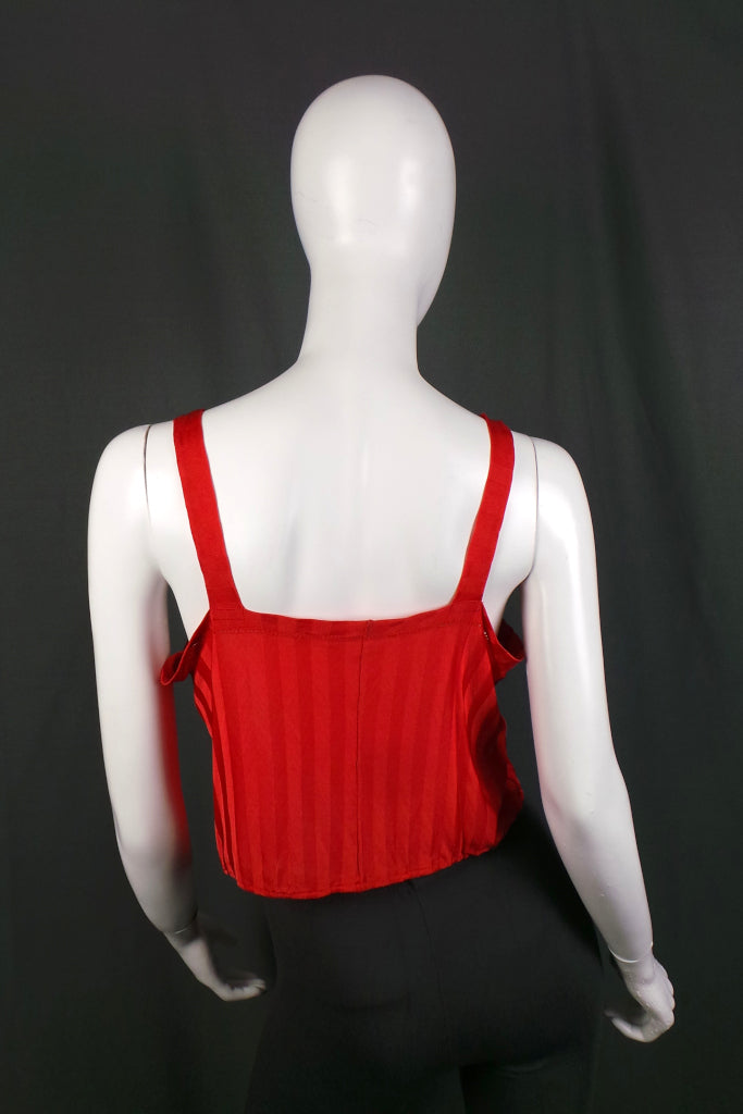 1930s Red Deadstock Cropped Cami | M
