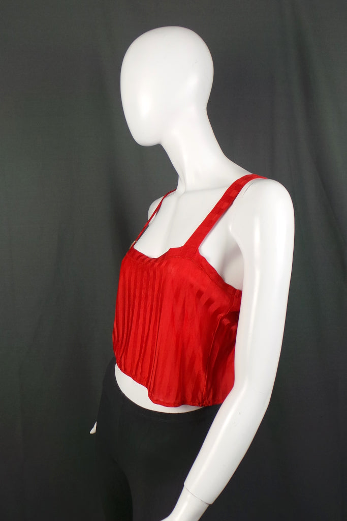 1930s Red Deadstock Cropped Vintage Cami
