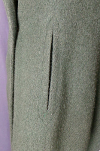 1940s Green Double Breasted Wool Coat | L