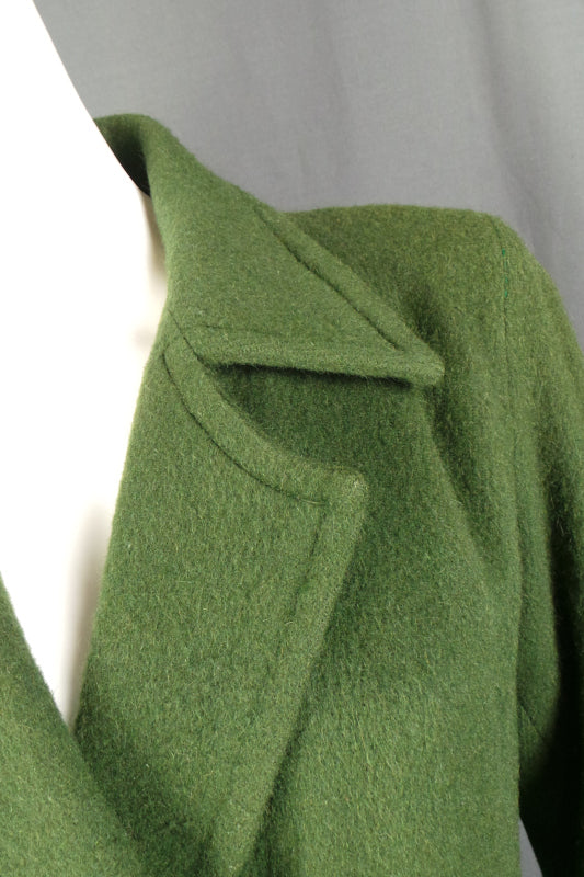 1940s Green Double Breasted Wool Coat | L