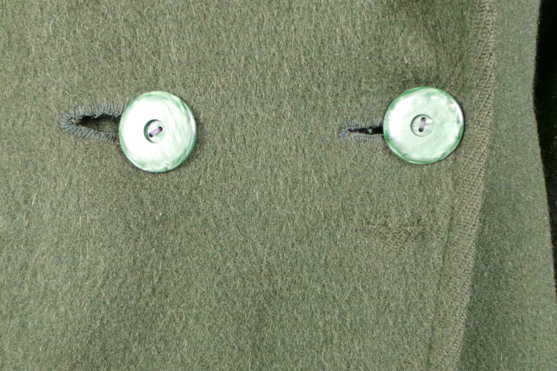 1940s Green Double Breasted Wool Coat | L