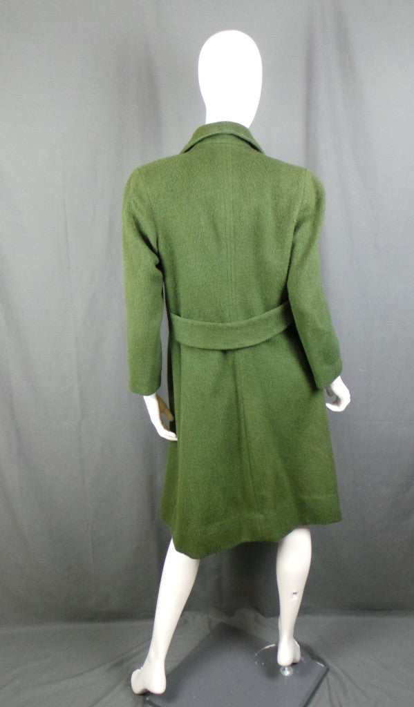 1940s Green Double Breasted Wool Coat | L