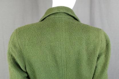 1940s Green Double Breasted Wool Coat | L