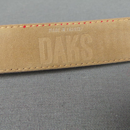 1980s Red Leather Daks Monogram Belt | XS
