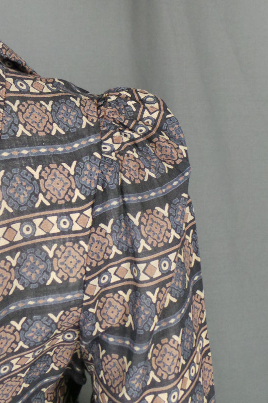 1970s Wide Collar Striped Midi Dress | Wallis | XS