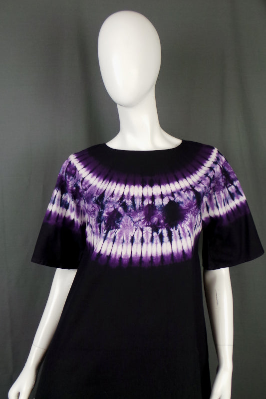 1960s Purple Orange Tie Dye Kaftans & Cape | M