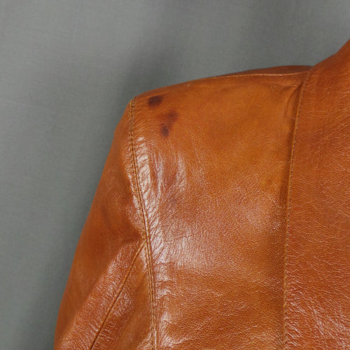 1980s Brown Leather Power Suit | Nevenka | XS