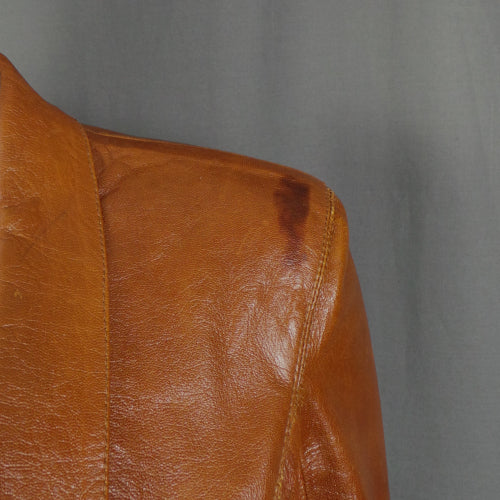 1980s Brown Leather Power Suit | Nevenka | XS