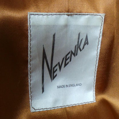 1980s Chestnut Brown Leather Power Suit, by Nevenka | XS