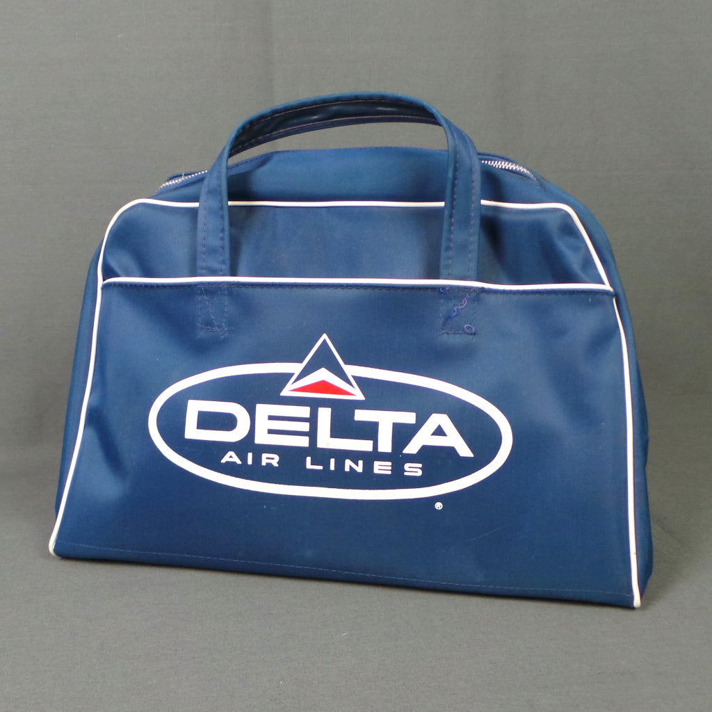 1960 Blue Delta Air Lines Vintage Flight Bag