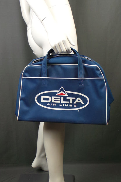 1960 Blue Delta Air Lines Flight Bag