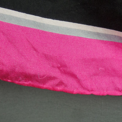 1980s Pink and Black Circle Print Silk Scarf | Cornelia James
