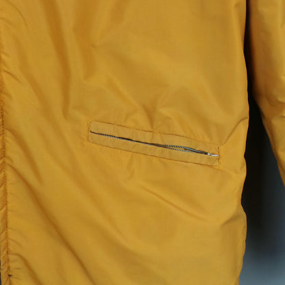 1960s Golden Yellow Geometric Reversible Hooded Anorak, 48in Chest