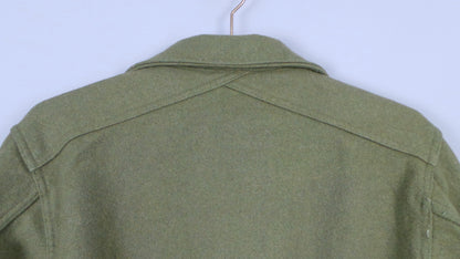 1960s Khaki Green Short Wool Army Jacket, 46in Chest