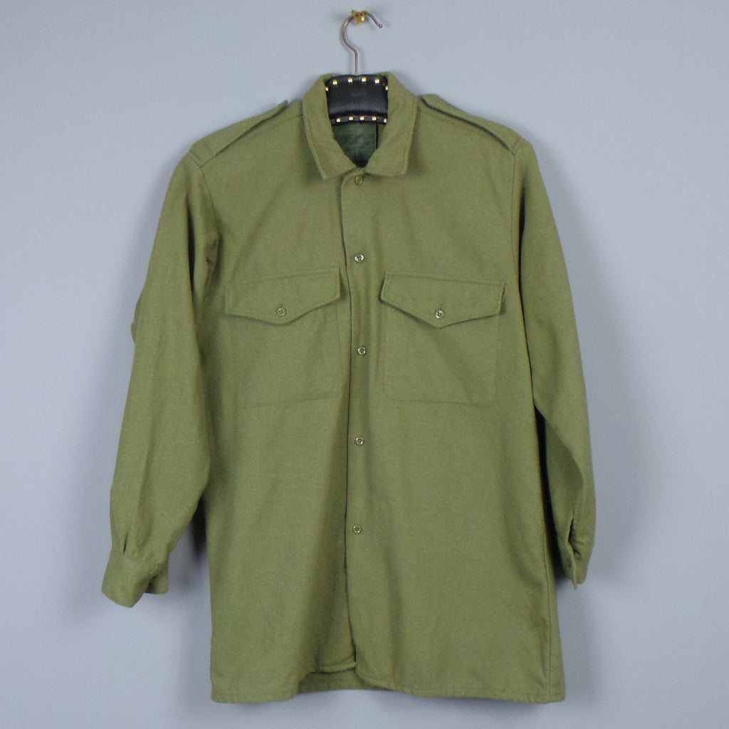 1970s Belfast Khaki Green Vintage Army Shirt