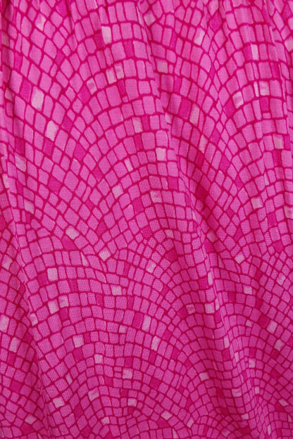 1970s Bright Pink Loose Silk Blend Beach Dress, by Diane Von Furstenberg, Free Size