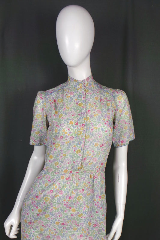1980s Liberty Tana Lawn Floral Shirtdress | Hildebrand | S