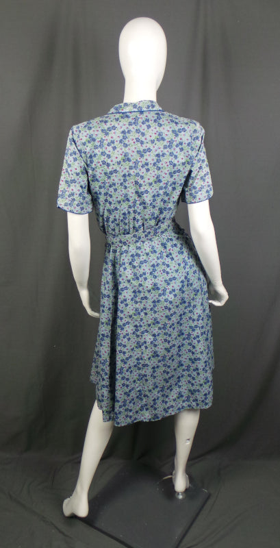 1980s Blue Daisy Print Vintage Shirt Dress | Marion Donaldson