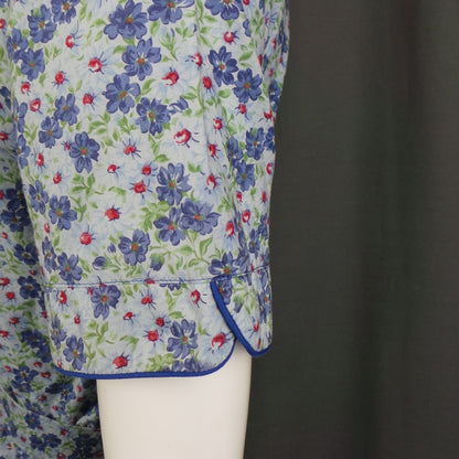 1980s Blue Daisy Print Shirt Dress | Marion Donaldson | M
