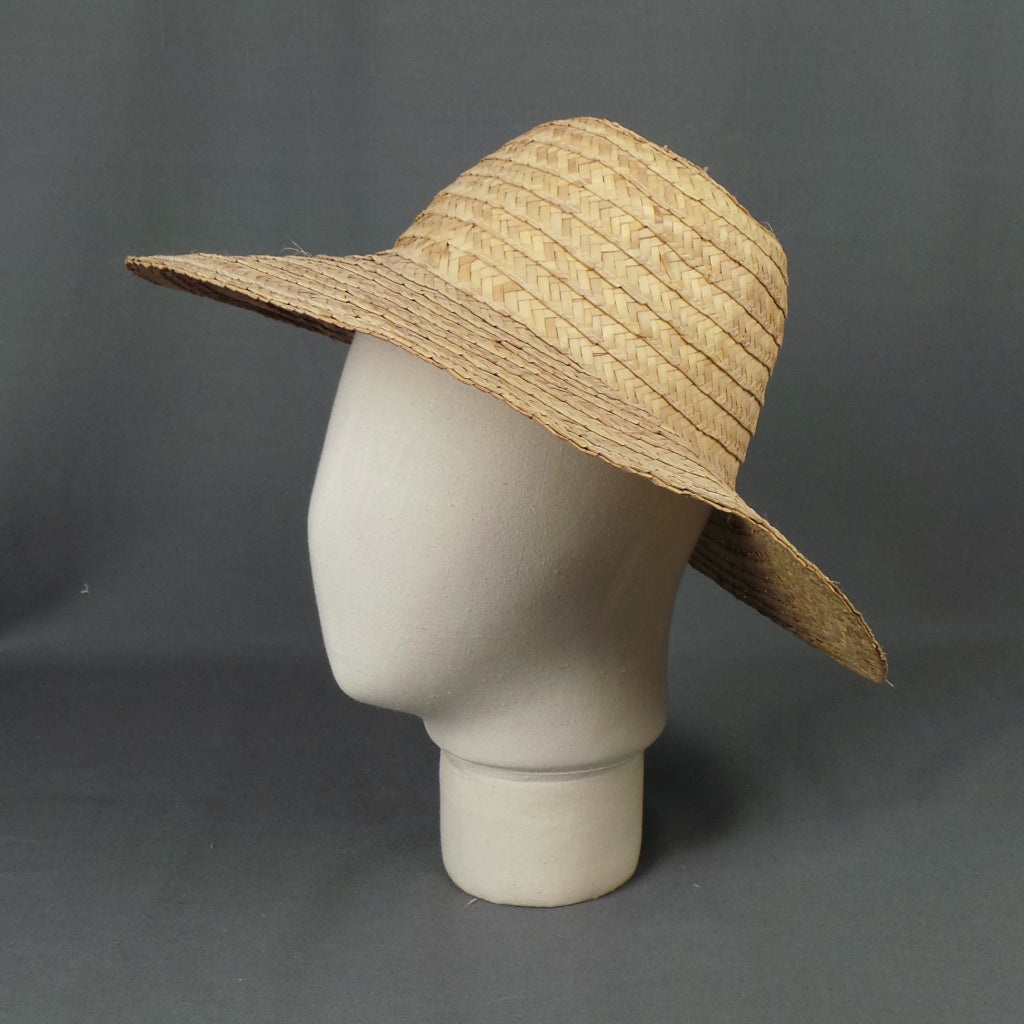 1970s Natural Woven Vintage Straw Hat