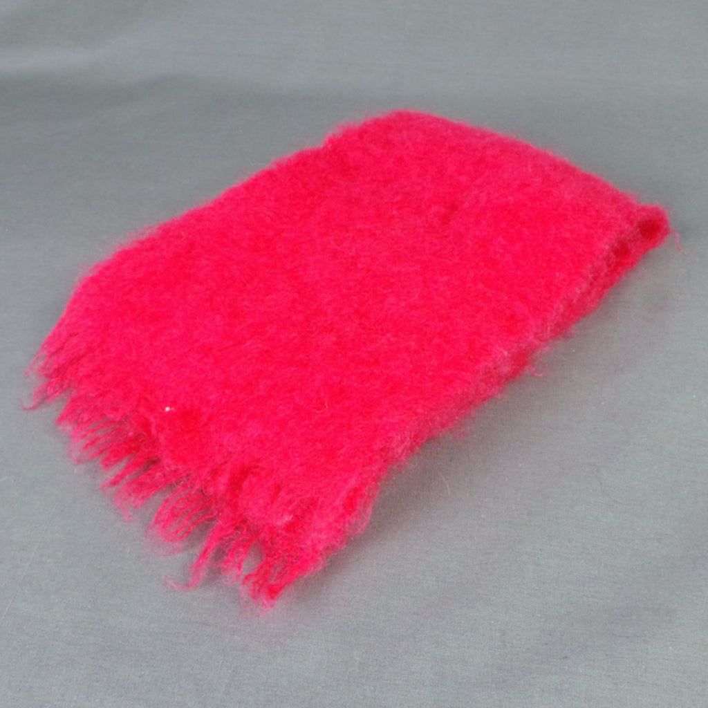 1960s Bright Pink Mohair Vintage Scarf