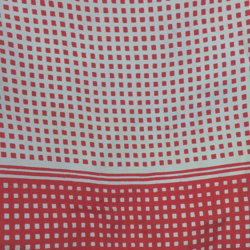 1960s Red and White Spot Square Scarf