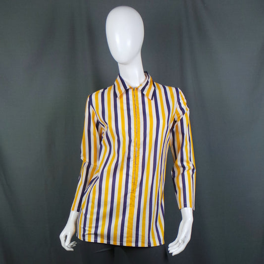1960s Yellow Purple Stripe Vintage Tunic | Donald Torkington