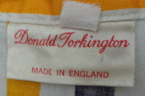 1960s Yellow Purple Stripe Tunic | Donald Torkington | XS