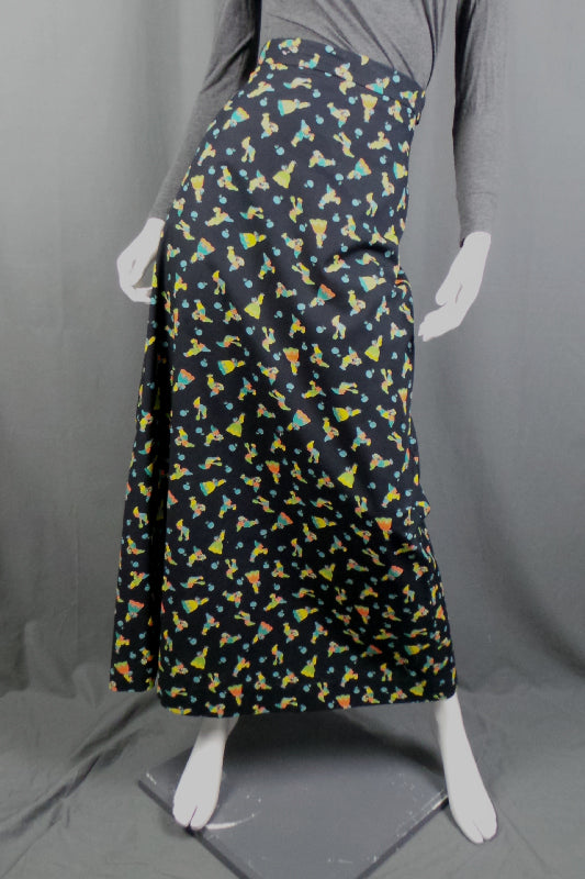 1960s Snow White Novelty Print Skirt | Toody Etam | 2XS