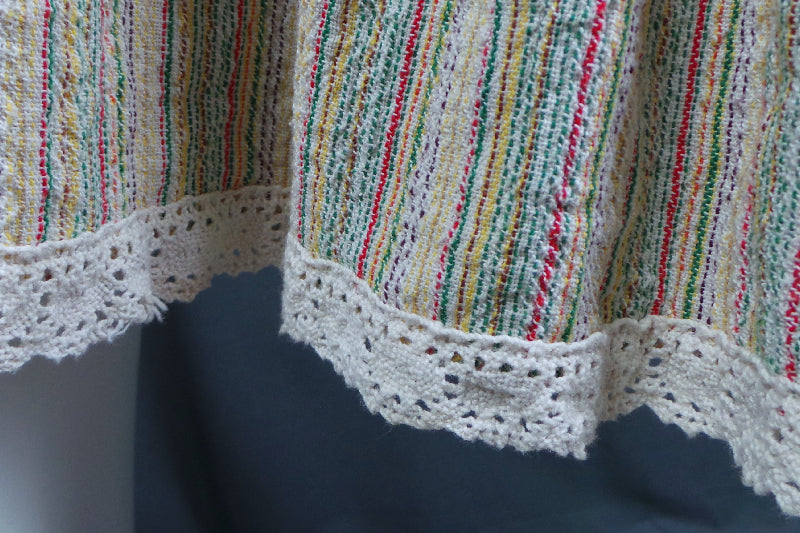 1960s Striped Cheesecloth Prairie Skirt | Matthew Royce | 3XS