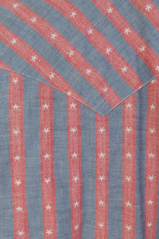 1980s Stars and Stripes Western Shirt, by Ruddock, 48in Chest