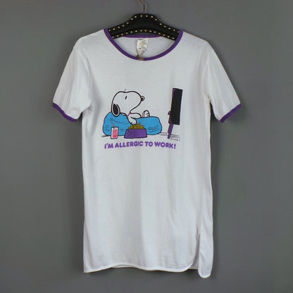 1970s Rare 'Allergic to Work' Snoopy Peanuts T-Shirt, by Keynote