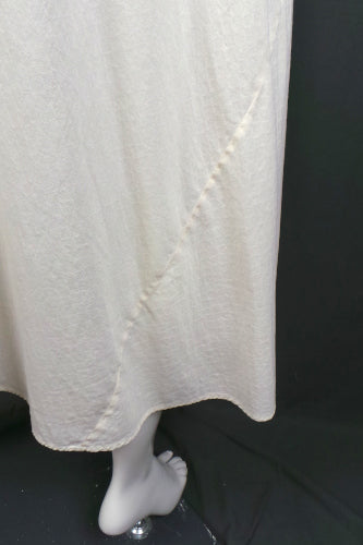 1930s Cream Cotton Long Dress | M