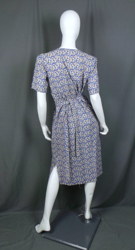 1970s Liberty Floral Print Short Sleeve Dress | M – Honeykins Vintage