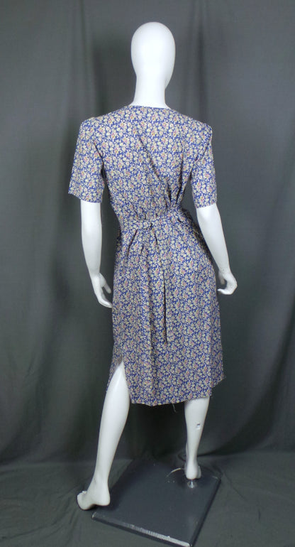 1970s Liberty Floral Print Short Sleeve Dress | M