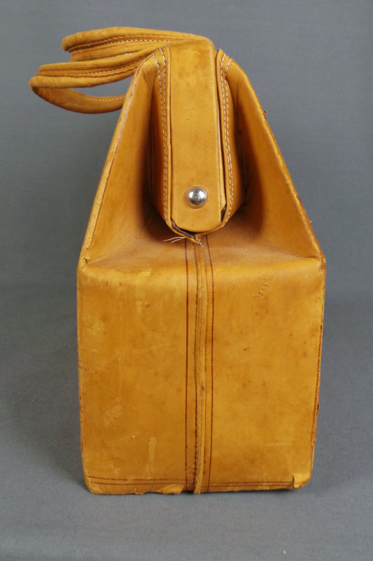 1950s Tan Tooled Leather Large Bag