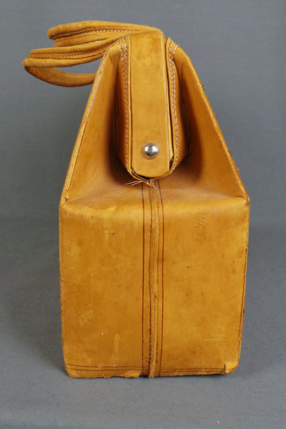 1950s Tan Tooled Leather Large Bag